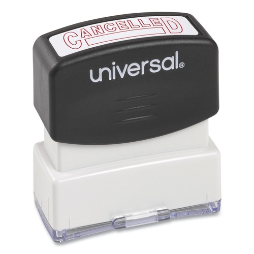Office Jansan | Universal UNV10045 Pre-Inked One-Color CANCELLED Message Stamp - Red image number 0