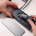 Office Electronics & Batteries | Verbatim 32173 15-in-1 SSD Enclosure Audio/DisplayPort/HDMI/Micro SD/NVMe/RJ45/SD/USB-A/USB-C/SATA USB-C Pro Docking Station - Gray image number 5