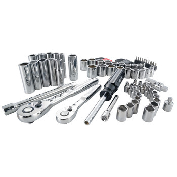 Craftsman CMMT12021Z 1/4 in. and 3/8 in. Standard SAE and Metric Combination Polished Chrome Mechanics Tool Set (83-Piece)