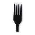  | Dixie PFH53C Individually Wrapped Heavyweight Plastic Forks - Black (1000/Carton) image number 3