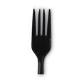 Office Jansan | Dixie PFH53C Individually Wrapped Heavyweight Plastic Forks - Black (1000/Carton) image number 3