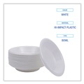  | Boardwalk BWKBOWLHIPS12WH Hi-Impact 10 - 12 oz. Plastic Bowls - White (1000/Carton) image number 5