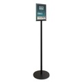 Labor Day Sale! Save $30 off $199! | Deflecto 692056 8.5 in. x 11 in. Insert 56 in. Tall Double-Sided Magnetic Sign Display - Clear/Black image number 3