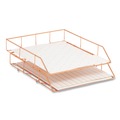  | U Brands 2104U00-01 Desktop Fashion Filing Set - Rose Gold/Letter-Size (10-Piece/Kit) image number 1