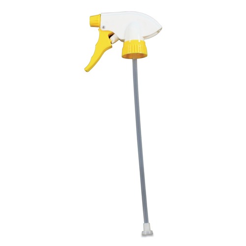 New Arrivals | Impact 60192491 9.88 in. Chemical Resistant Trigger Sprayers for 32 oz. Bottles - White/Yellow (24-Piece/Carton) image number 0