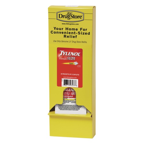 First Aid | Tylenol 97477 500 milligrams Extra Strength Caplets Refill Acetaminophen (30/Box) image number 0