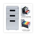 Office Carts & Stands | Alera ALEPABBFLG 14.96 in. x 19.29 in. x 27.75 in. 3-Drawers: Box/Box/File Legal/Letter Left or Right File Pedestal - Light Gray image number 3