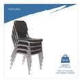  | Iceberg 64111 Rough n Ready 17.5 in. Seat Height Supports Up to 500 lbs. Stack Chair - Black Seat/Back/Base (4/Carton) image number 7