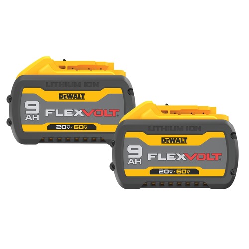 Dewalt 2 Pack 20V 60V MAX FLEXVOLT 9 Ah Lithium Ion Battery
