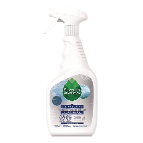 Office Jansan | Seventh Generation 69716054 23 oz Disinfecting Hydrogen Peroxide Cleaner Spray Bottle - Fragrance-Free (12/Carton) image number 0