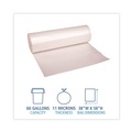 Trash Bags | Boardwalk V7658MNKR02 38 in. x 58 in. 11 mic 60 gal. High-Density Can Liners - Natural (200/Carton) image number 6