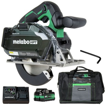 Metabo HPT 18V MultiVolt Brushless Lithium-Ion 5-3/8 in. Up to 5-7/8 in. Cordless Metal Cutting Circular Saw Kit (2.5 Ah/5 Ah)