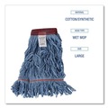 Tradesmen Day Sale | Boardwalk BWKLM30311L Looped End Wideband Cotton/Synthetic Mop Heads - Large, Blue (12/Carton) image number 6