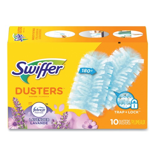  | Swiffer 21461BX Dust Lock Fiber, Lavender Vanilla Scent, Refill Dusters - Light Blue (10/Box) image number 0