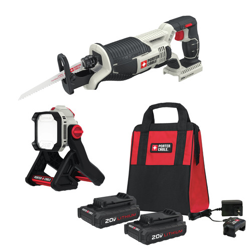 Combo Kits | Porter-Cable PCC670B-888LB-500BBNDL 20V MAX Cordless Lithium-Ion Reciprocating Saw Kit with LED Light image number 0