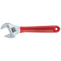 Klein Tools D507-10 10 in. Extra Capacity Adjustable Wrench - Transparent Red Handle image number 6