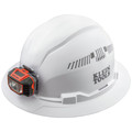 Hard Hats | Klein Tools 60407 Vented Full Brim Hard Hat with Light - White image number 2