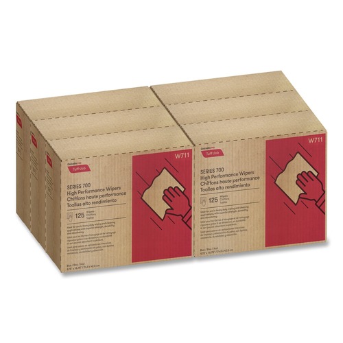 Cleaning & Janitorial Supplies | Cascades PRO W711 9.75 in. x 16.75 in. Tuff-Job S700 High Performance Wipers - Blue (6 Boxes/Carton) image number 0