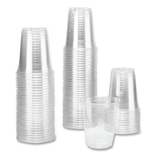 Cups and Lids | Karat C-KC12-S 12 oz. 92 mm Rim Diameter PET Plastic Cups - Clear (1000/Carton) image number 0