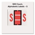 Labels | Smead 67089 1 in. x 1.25 in. S Color-Coded End Tab Filing Labels - White (1-Roll) image number 1