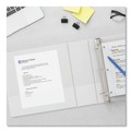 Office Jansan | Universal UNV20702 0.5 in. Capacity 11 in. x 8.5 in. 3 Slant D-Rings View Binder - White image number 10