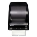 Labor Day Sale! Save $30 off $199! | San Jamar T7400TBK 15.25 in. x 13 in. x 10.25 in. Simplicity Mechanical Roll Towel Dispenser - Black image number 0