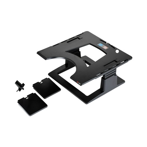 Office Jansan | 3M LX500 13 in. x 13 in. x 4 in. to 6 in. 20-lb. Capacity Adjustable Notebook Riser - Black image number 0
