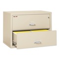 Office & Office Supplies | FireKing 2-3822-CPA 2 Legal/Letter-Size File Drawers 37.5 in. x 22.13 in. x 27.75 in. Insulated Lateral File - Parchment image number 2