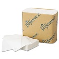Toilet Paper | Georgia Pacific Professional 10101 Singlefold Septic Safe 1 Ply Interfolded Bathroom Tissues - White (24000/Carton) image number 1