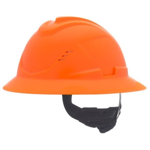 Hard Hats | MSA 10215833 V-Gard C1 Hi-Viz Vented Full Brim with Fas-Trac III - Orange image number 0