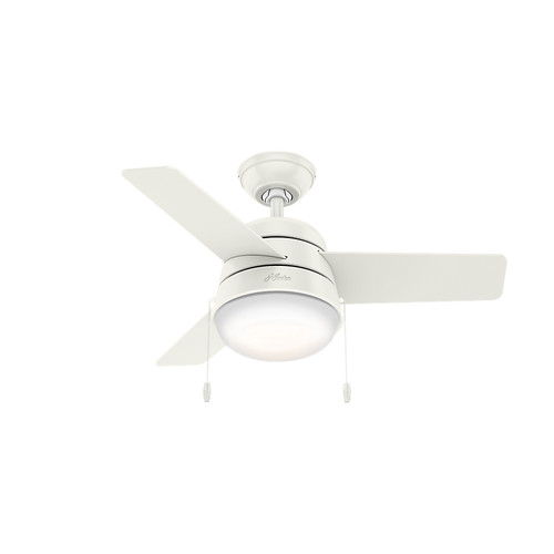 Hunter 59301 36 In Aker Fresh White Ceiling Fan With Light Aker Fresh White Ceiling Fan With Light