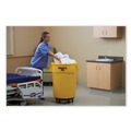 Trash Cans | Rubbermaid Commercial FG264360YEL 44 Gallon Plastic Vented Round Brute Container - Yellow image number 2