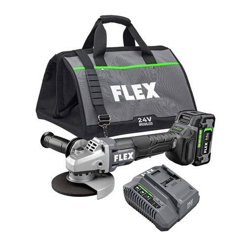 Angle Grinders | FLEX FX3171A-1C 24V Advantage Brushless Variable Speed Lithium-Ion 5 in. Angle Grinder with Paddle Switch Kit (5 Ah) image number 0