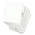 Office Jansan | Avery 01402 11 in. x 8.5 in. 26-Tab B Avery Style Preprinted Legal Exhibit Side Tab Index Dividers - White (25/Pack) image number 1