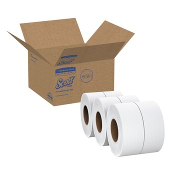 Scott 07827 Essential 3.55 in. x 2000 ft. 2-Ply Septic Safe JRT Extra Long Bathroom Tissue - White (6 Rolls/Carton)