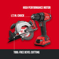 Combo Kits | Craftsman CMCK202C2 20V MAX Brushless Lithium-Ion 6-1/2 in. Cordless Circular Saw and 1/2 in. Drill Driver Combo Kit with 2 Batteries (1.5 Ah) image number 2