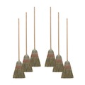 Brooms | Boardwalk BWKBR10004 53-1/2 in. Corn/Fiber Lobby Brooms - Natural (6/Carton) image number 0