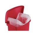 Trash & Waste Bins | Rubbermaid Commercial 1883564 Streamline 8-Gallon Front Step Style Resin Step-On Container - Red image number 4