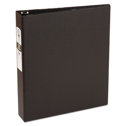 Customer Appreciation Sale - Save up to $60 off | Avery 03401 Economy 1.5 in. Capacity 11 in. x 8.5 in. 3 Ring Non-View Binder with Round Rings - Black image number 0