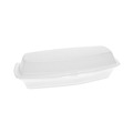  | Pactiv Corp. YTH100980000 7.25 in. x 3 in. x 2 in. Single Tab Lock Hot Dog Foam Hinged Lid Containers - White (504/Carton) image number 0