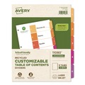 Office Jansan | Avery 11080 Ready Index 11 in. x 8.5 in. 5-Tab 1 to 5 Customizable Table of Contents Dividers - Multicolor Tabs (3/Pack) image number 0