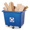 Trash & Waste Bins | Rubbermaid Commercial FG461673BLUE 500 lbs. Capacity 120 Gallon Polyethylene Recycling Cube Truck - Blue image number 3