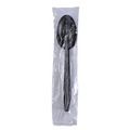 Cutlery | Boardwalk BWKTSHWPPBIW Heavyweight Wrapped Polypropylene Teapoons - Black (1000/Carton) image number 1