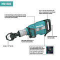 Demolition Hammers | Makita HM1502 120V 15 Amp 43 lbs. Corded AVT Demolition Hammer with 1-1/8 in. Hex Bit image number 4