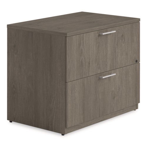 Office Filing Cabinets & Shelves | Alera AE1NZK-2436LF TOM 36 in. x 24 in. x 29 in. Seville Series 2-Drawer Lateral Legal File Cabinet - Walnut image number 0