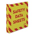 Office Jansan | Avery 18950 11 in. x 8.5 in. 1.5 in. Capacity 3-Rings Heavy-Duty Preprinted Safety Data Sheet Binder - Yellow/Red image number 0