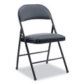 Office Chairs | Alera ALECA9416 PU Padded Folding Chair Supports Up to 250 lbs. - Black (4/Carton) image number 1