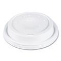 Food Trays, Containers, and Lids | Dart 16EL Cappuccino Sip Hole Lids for Foam Cups and Containers - White (1000/Carton) image number 0