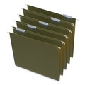  | Universal UNV14141 1/5-Cut Tab, Box Bottom Hanging File Folders - Letter Size, Standard Green (25/Box) image number 1