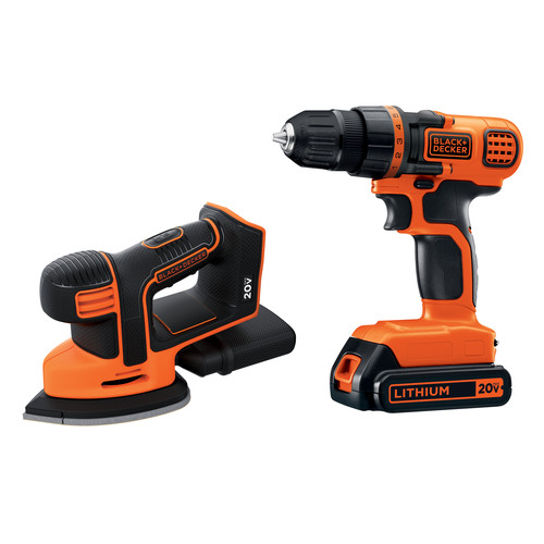 Combo Kits | Black & Decker BD2KITCDDS 20V MAX Lithium-Ion Drill/Driver & Mouse Detail Sander Combo Kit image number 0